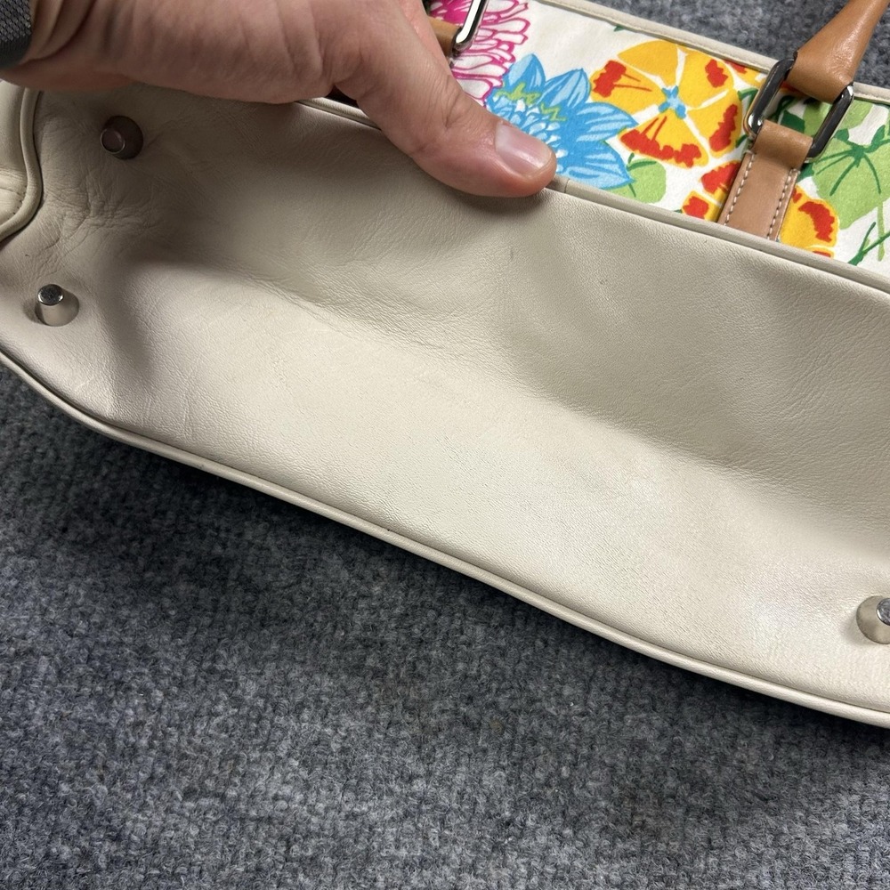 Coach Tote Bag Womens Medium Multicolor Floral Leather Shoulder Purse C2J-7746 - Picture 7 of 9